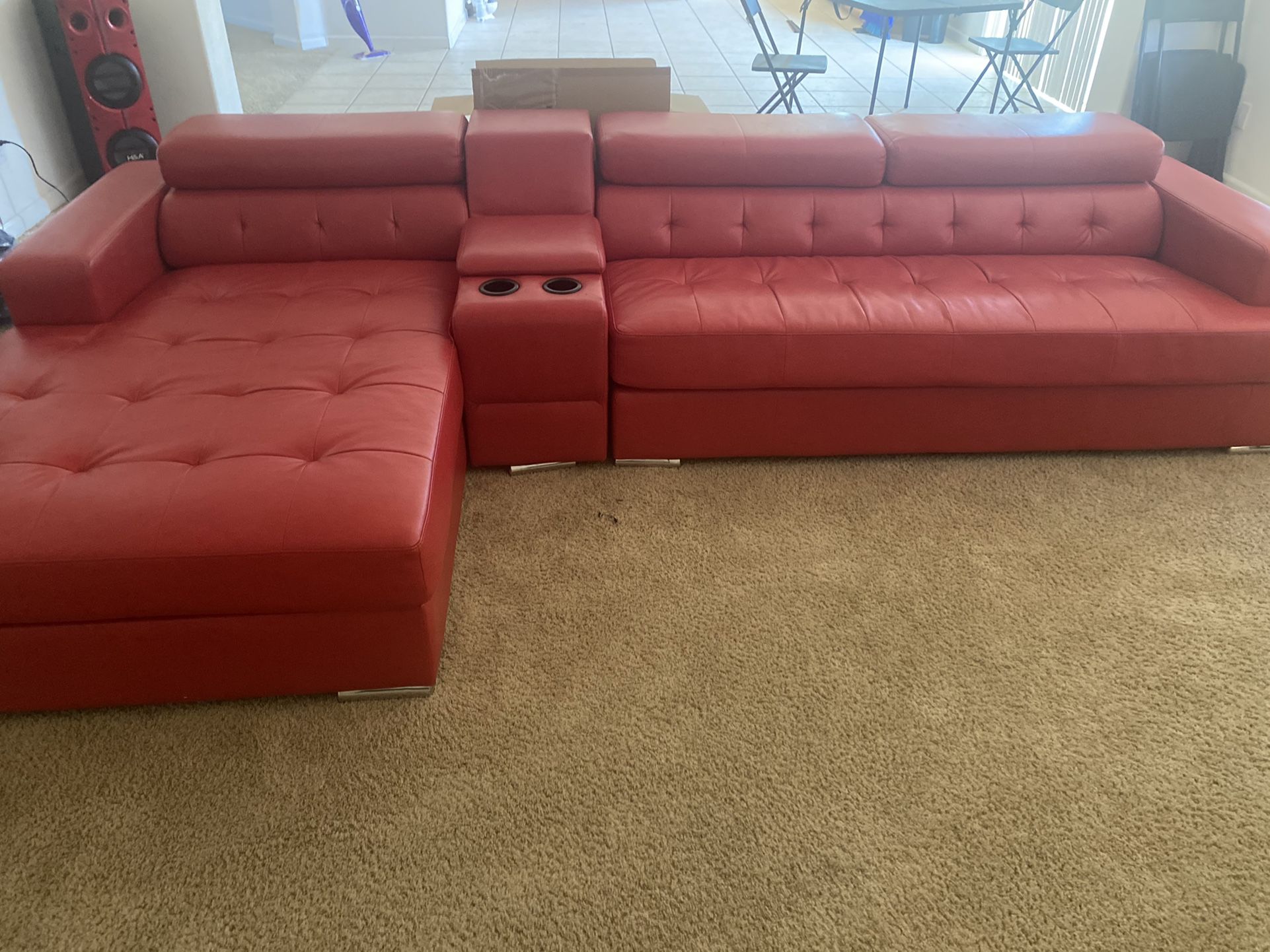 Red Leather Couch