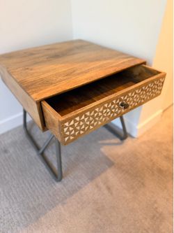 Rustic Artisan wood End table