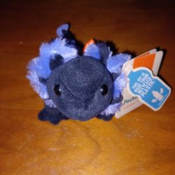 Wild Republic Black purple Axolotl Plush Toy New with Tags 7"
