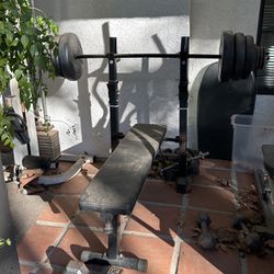 Bench Press, Bar & Weights