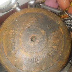 4×50lb 1" Iron Plates Vintage