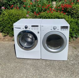 LG WASHER AND DRYER.