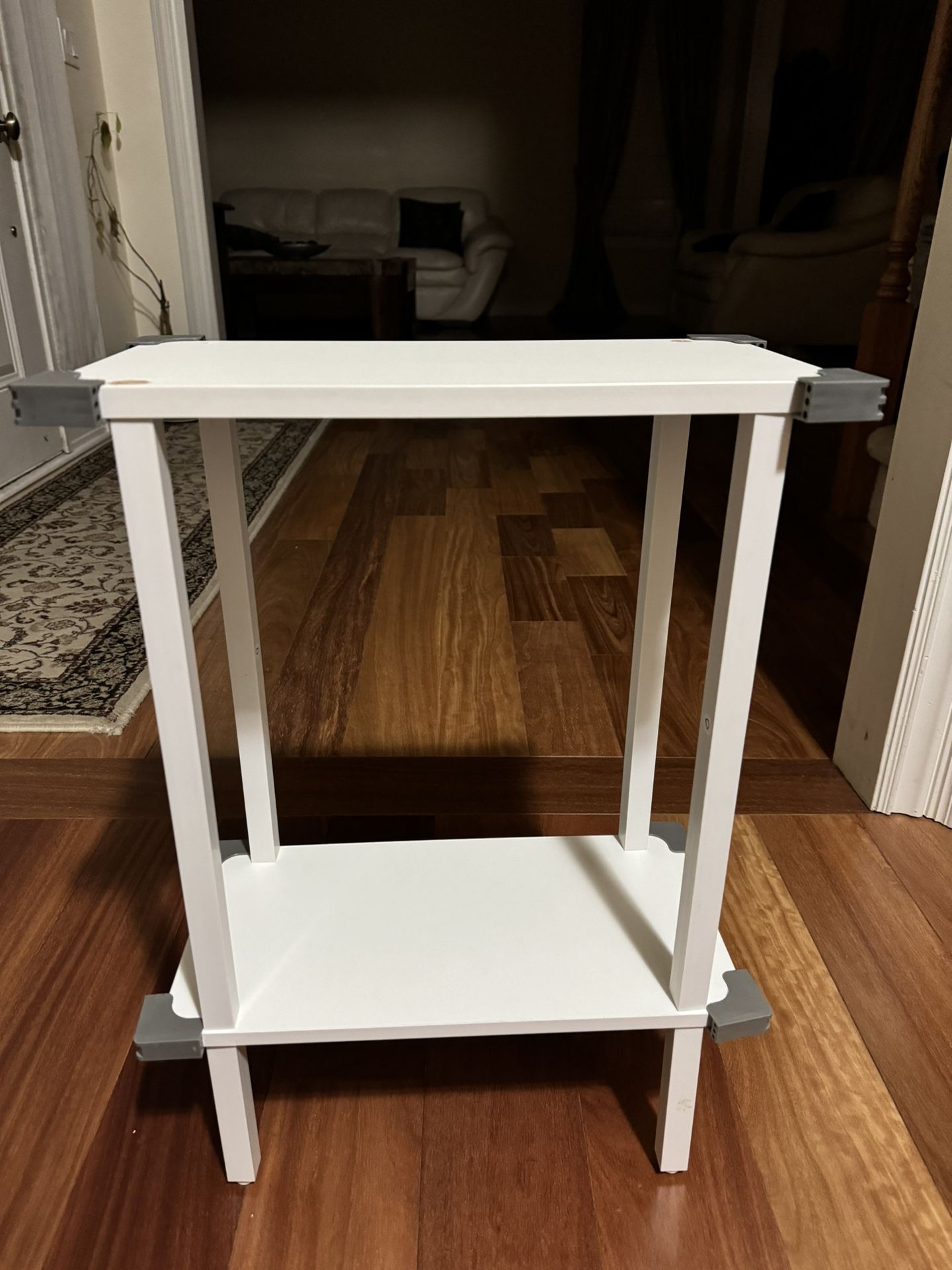 End Table, Small Side Table, Nightstand with 2-Layer Storage Shelves, Sofa Table for Small Spaces, Living Room, Bedroom, Stable Frame,