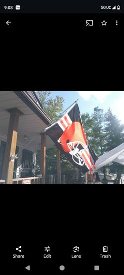 Brand new 3 ft by 5 ft Cleveland browns flags