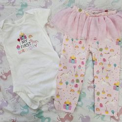 Girls 1st BIRTHDAY OUTFIT 