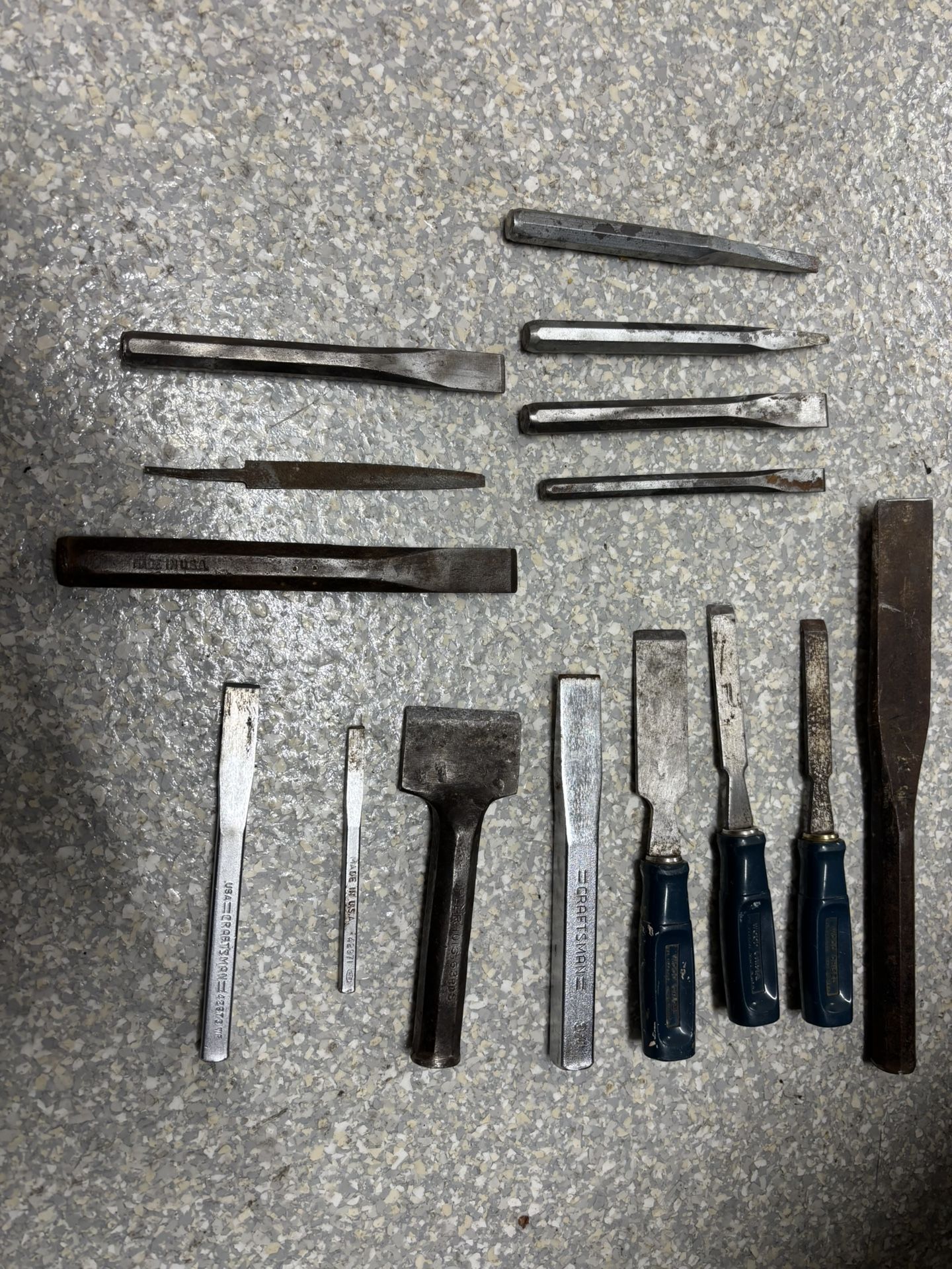 Lot Craftsman Wood Chisels Tools