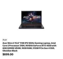Acer gaming laptop