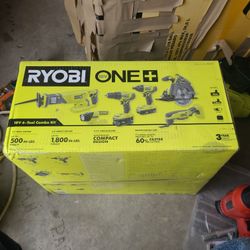 RYOBI ONE+ 18V Lithium-Ion Cordless 6-Tool Combo Kit with (2) Batteries, Charger, and Bag