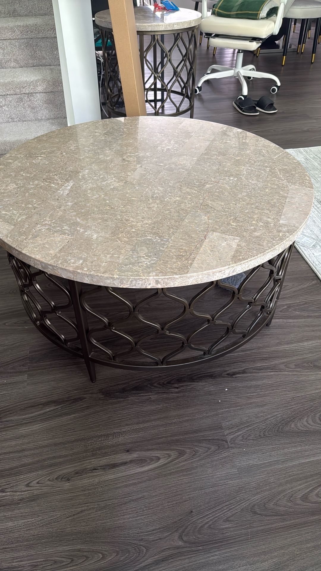 Like New Marble Top Coffee Table and End Table