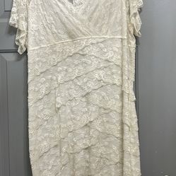 White Beaded Cocktail Dress 