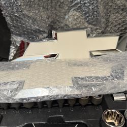 White/Chrome chevy emblem