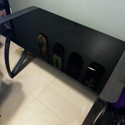 Black Glass Desk