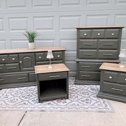 Bedroom Set - Solid Wood Four Piece 