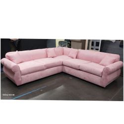 BRAND NEW 9x9ft SECTIONAL SOFA  SET Pink Microfiber. Custom Made AVAILABLE