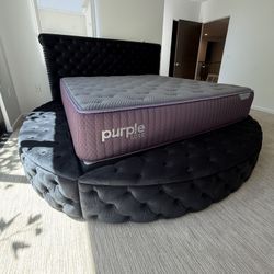 New In Box King Bed Frame With Hybrid Mattress (Read Description Below)