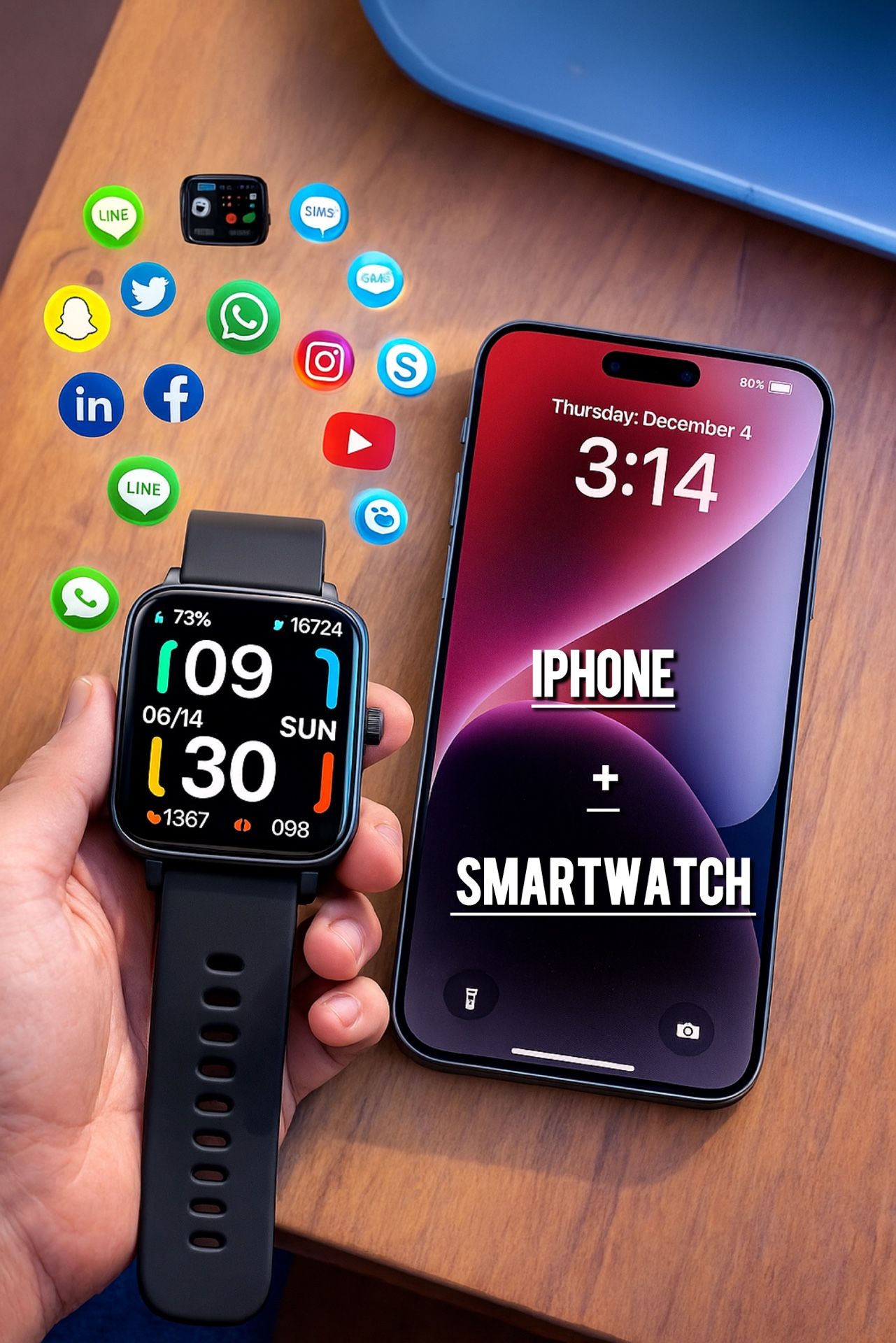 🔥⌚️ iPhone 15 Pro Max + Smartwatch Bundle | 256GB | Natural Titanium (Gray) | Unlocked In Excellent Condition!