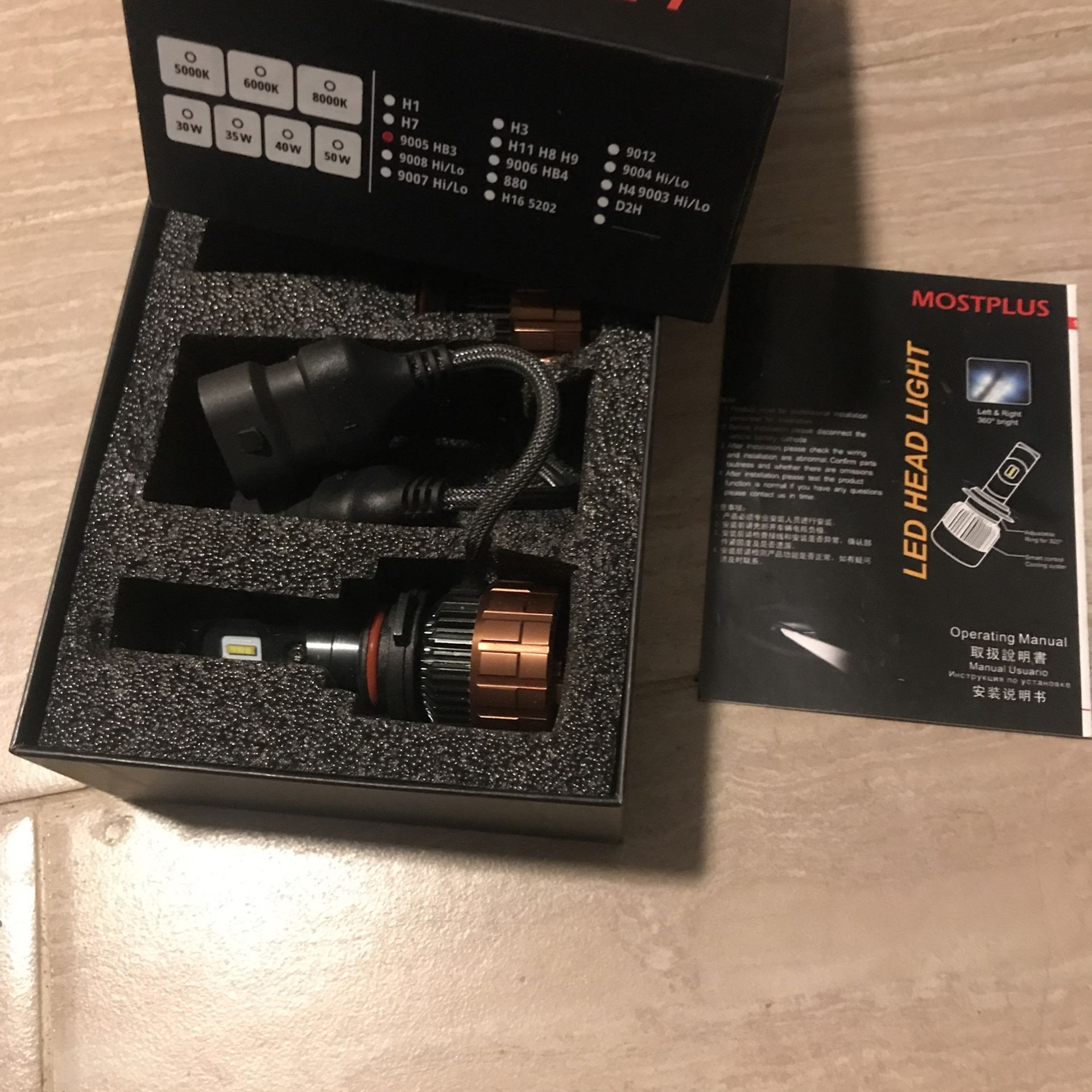 LED Auto Headlight Conversion Kit Mostplus 9005 HB3