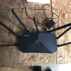 Speedefy K7 AC2100 Smart WiFi Router Dual Band 2.4G 5G Gigabit Support IPv6 4T4R MU-MIMO 7 6dbi Antenna Wireless Router  Black