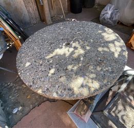 Concrete outdoor round table