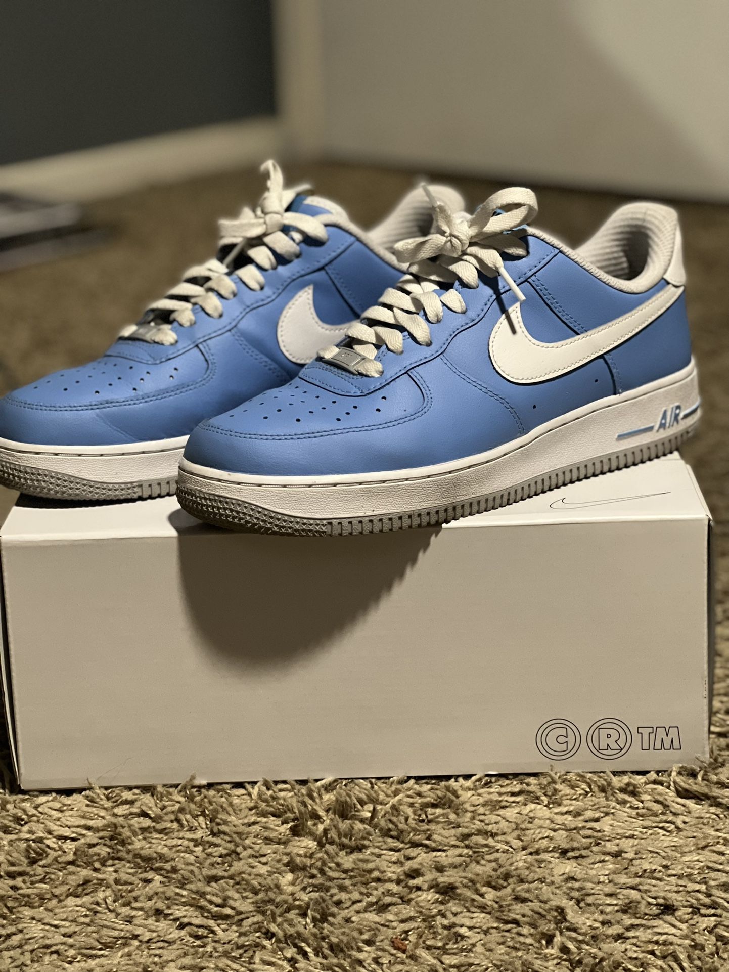 Nike Air Force 1 Blue Custom Size 8 Mens