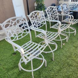 Aluminum swivel patio barstools/ Outdoor bar stools