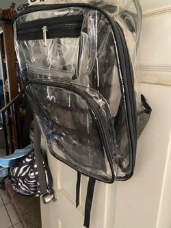 Large clear plastic backpack