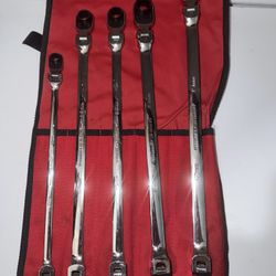 Snap-on Long Flex Head Ratcheting Wrench Set XFRRM(contact info removed) 1(contact info removed) 1719