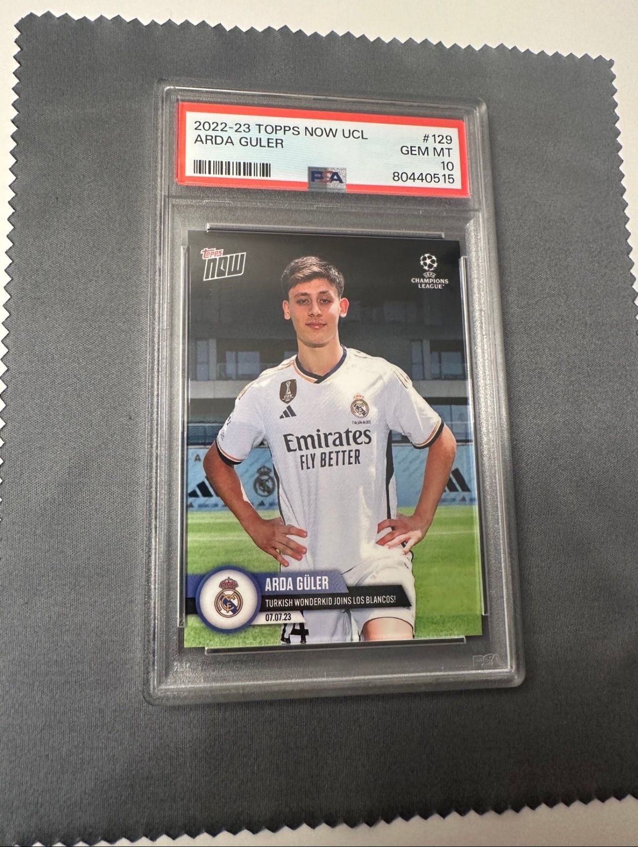 PSA 10 2022 Topps Now UEFA Champions Leauge Arda Guler 129