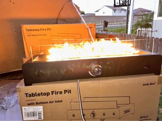 🔥 Onlyfire Tabletop Fire Pit with Glass Wind Guard