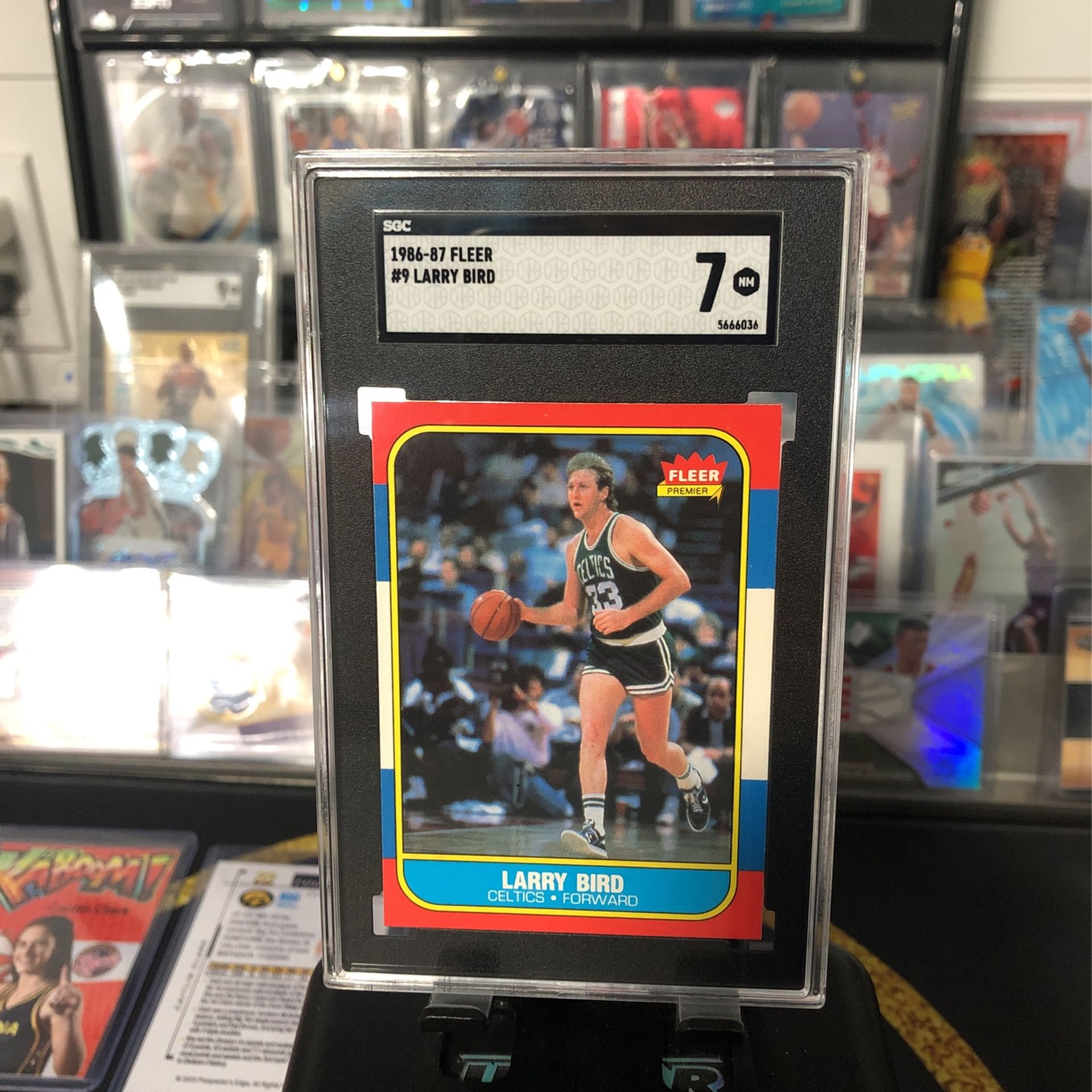 1986 Fleer Larry Bird SGC 7
