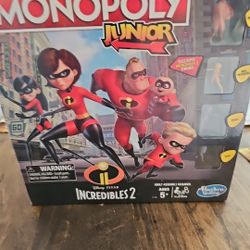 MONOPOLY💰JUNIOR: INCREDIBLES 2 DISNEY/PIXAR BOARD GAME | BRAND NEW, SEALED ✅