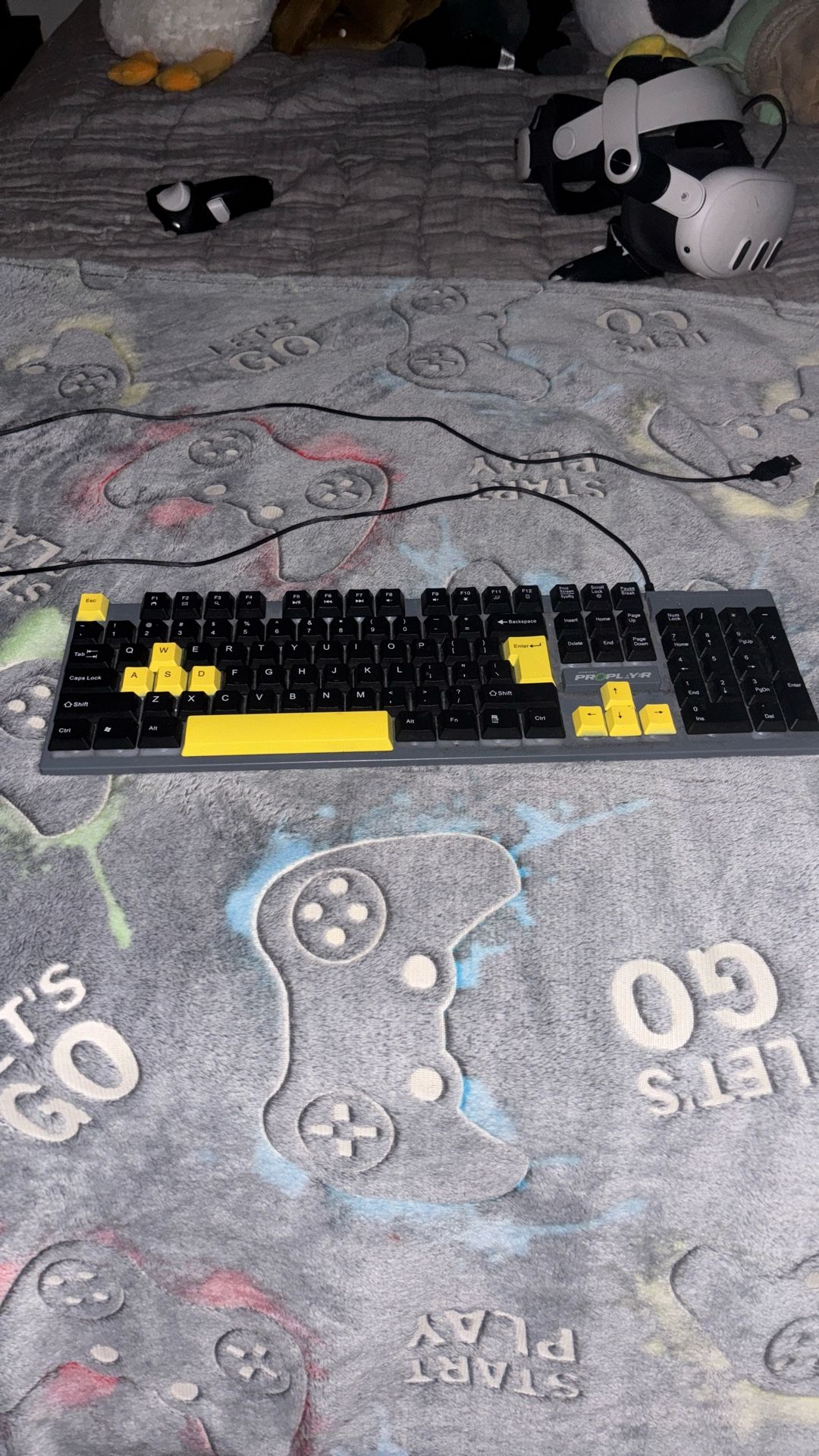 Black And Gold Usb 75 Percent Keyboard