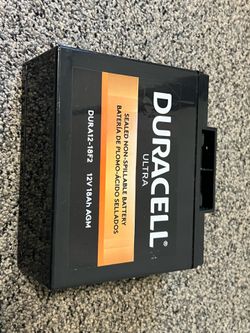 DURACELL® ULTRA SEALED NON-SPILLABLE BATTERY BATERÍA DE PLOMO-ÁCIDO SELLADOS DURA12-18NB 12V 18Ah AGM Text Description of Product Battery 12V 18AH - N
