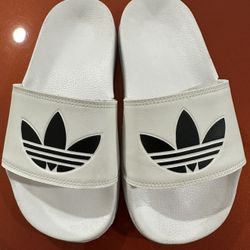  MEN'S ADIDAS ADILETTE LITE SLIDE WHITE / BLACK 