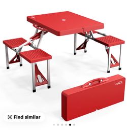 Vingli Folding Portable Picnic Table with 4 Seats