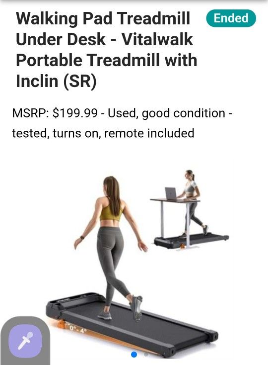 Walking Pad Treadmill with Incline 3-Levels 300 lbs Capacity