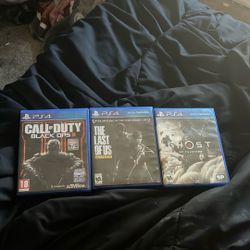 Ghost of Tsushima, Black Ops 3, The last of us Remastered