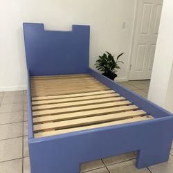 Bed Frame (Blue) For Twin Bed