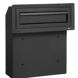 Through The Door Key Drop Box, Steel Through the Door Box with 12 in. Combination Lock, Mail Drop Box, Black 2025 update