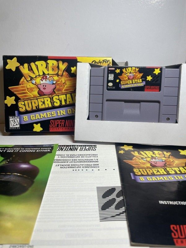 Kirby Super Star Super Nintendo Snes Authentic Cib Complete Rare Box Manual Game
