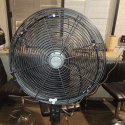 22" commercial fan 3 speed with misters 
