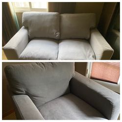 Set Of 2 Gray Couches ( Like New )