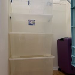 5pcs plastic storage bins