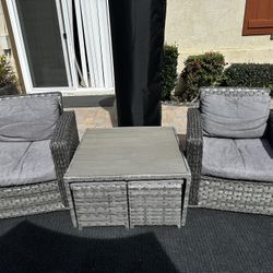 Patio Furniture Set w/Table Bench Combo