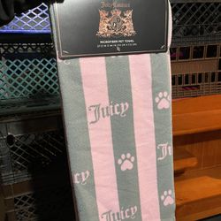 Juicy Couture Pink Microfiber Dog Towel