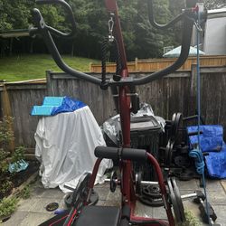 Body Solid Home Workout Gym With Variety Of Weights And Attachments.