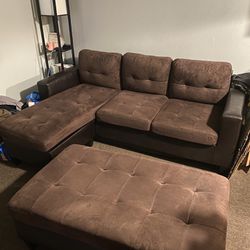 Small Sectional With Ottoman 