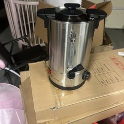 Restpresso 3 gal Silver 13/0 Stainless Steel Coffee Urn - 67 Cup - 8 3/4" x 8 3/4" x 18 3/4" - 1 count box