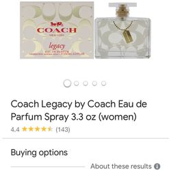 Coach Legacy Perfume Almost Brand New 