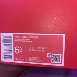 Nike Dunks Lows 6.5